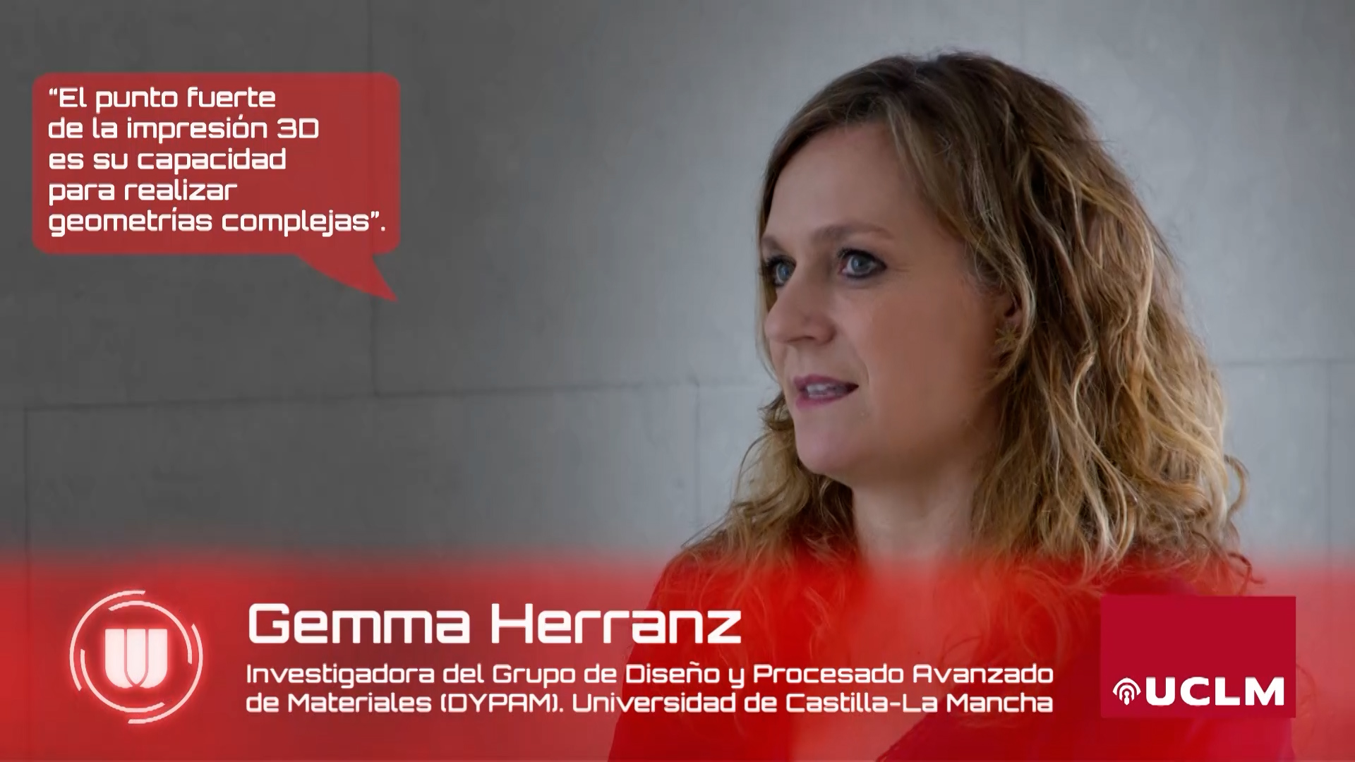La profesora de la UCLM Gemma Herranz participa en «Universo Sostenible», dedicado a la impresión 3D