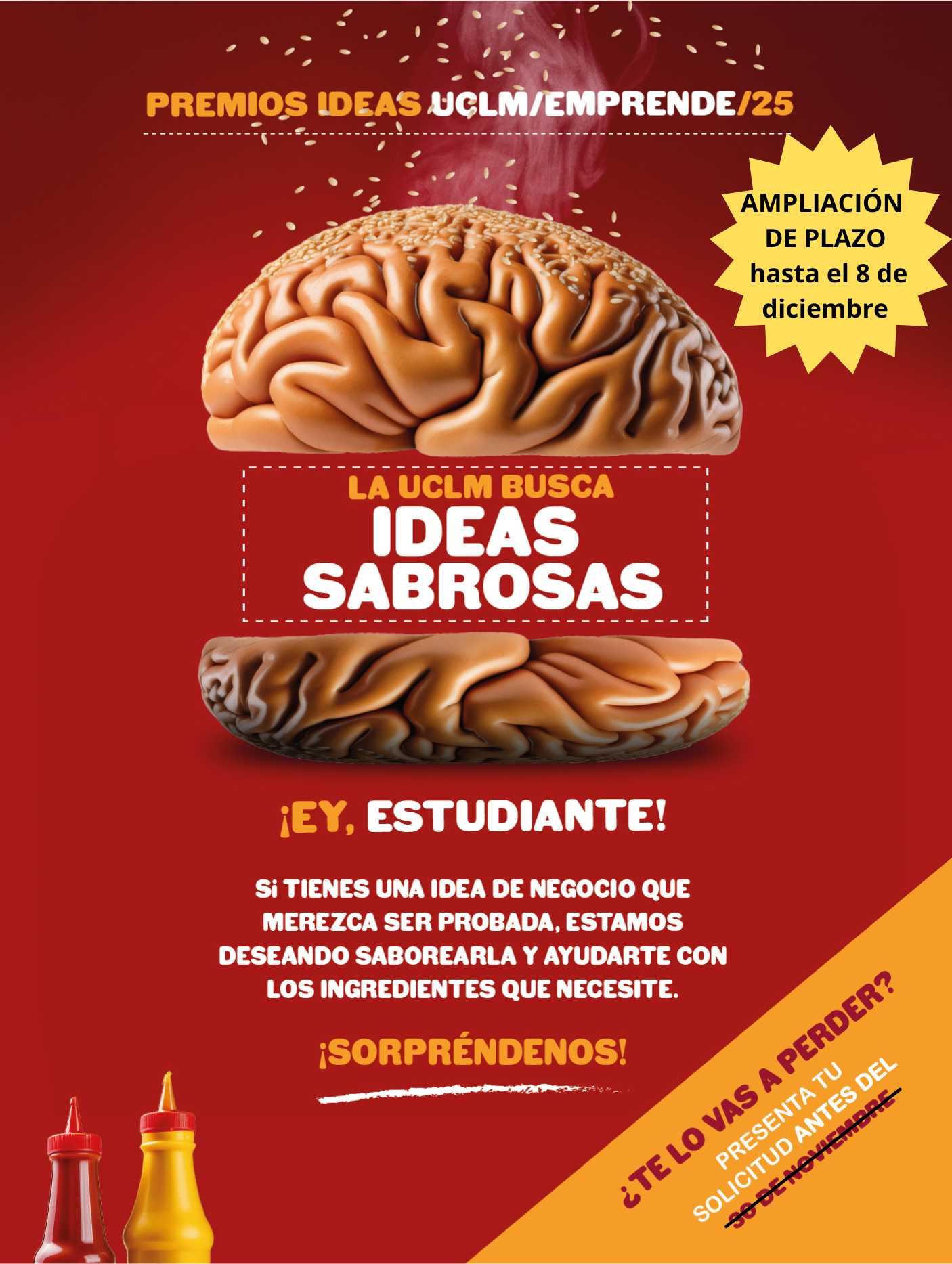 Imagen de hamburguesa hecha con cerebro