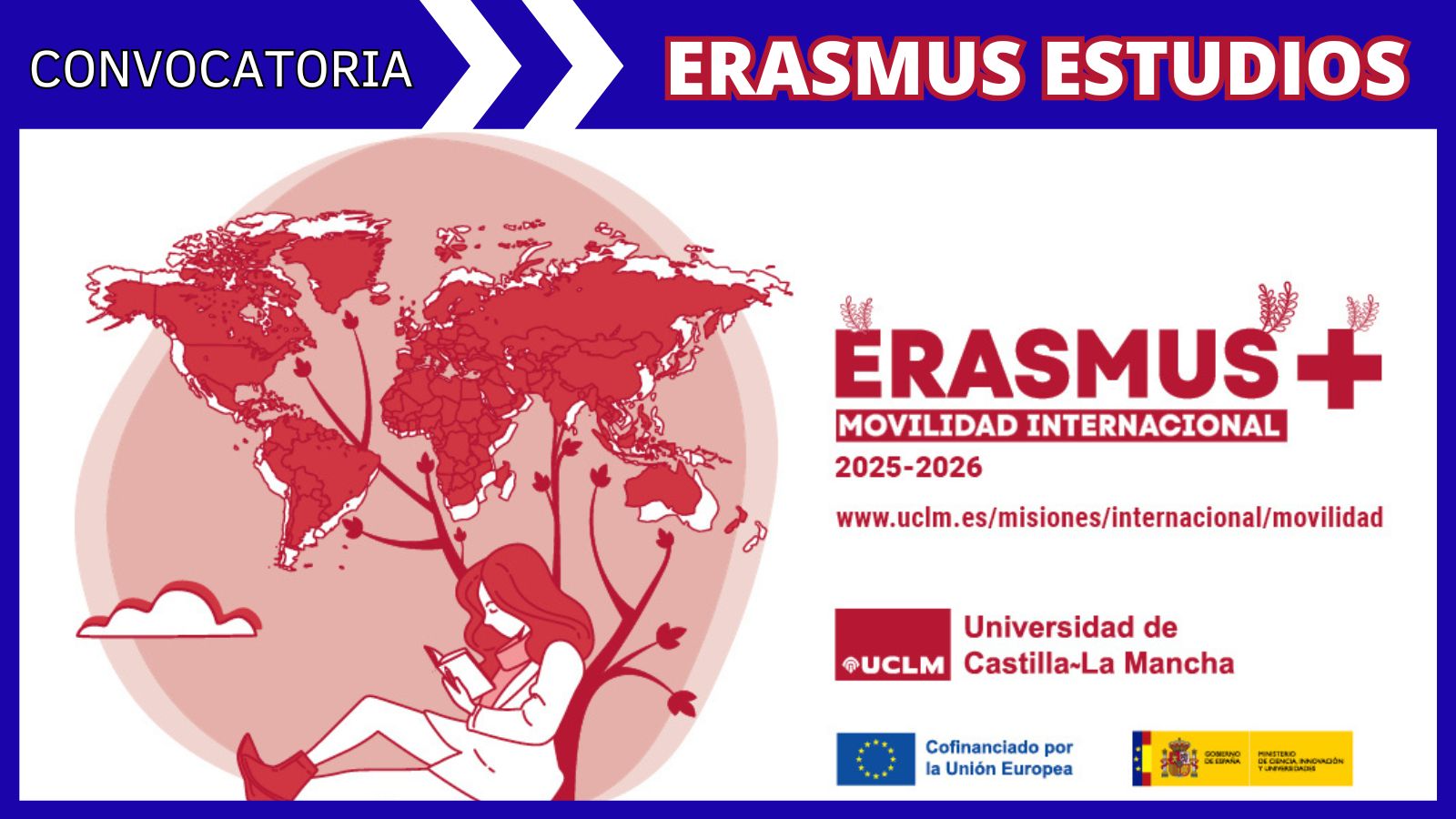 Imagen Convocatoria Erasmus+ Estudios y Erasmus Movilidad Internacinal 2025-26