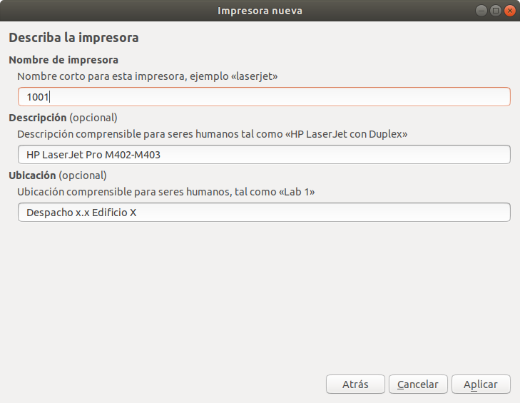 Pantalla para pulsar aplicar