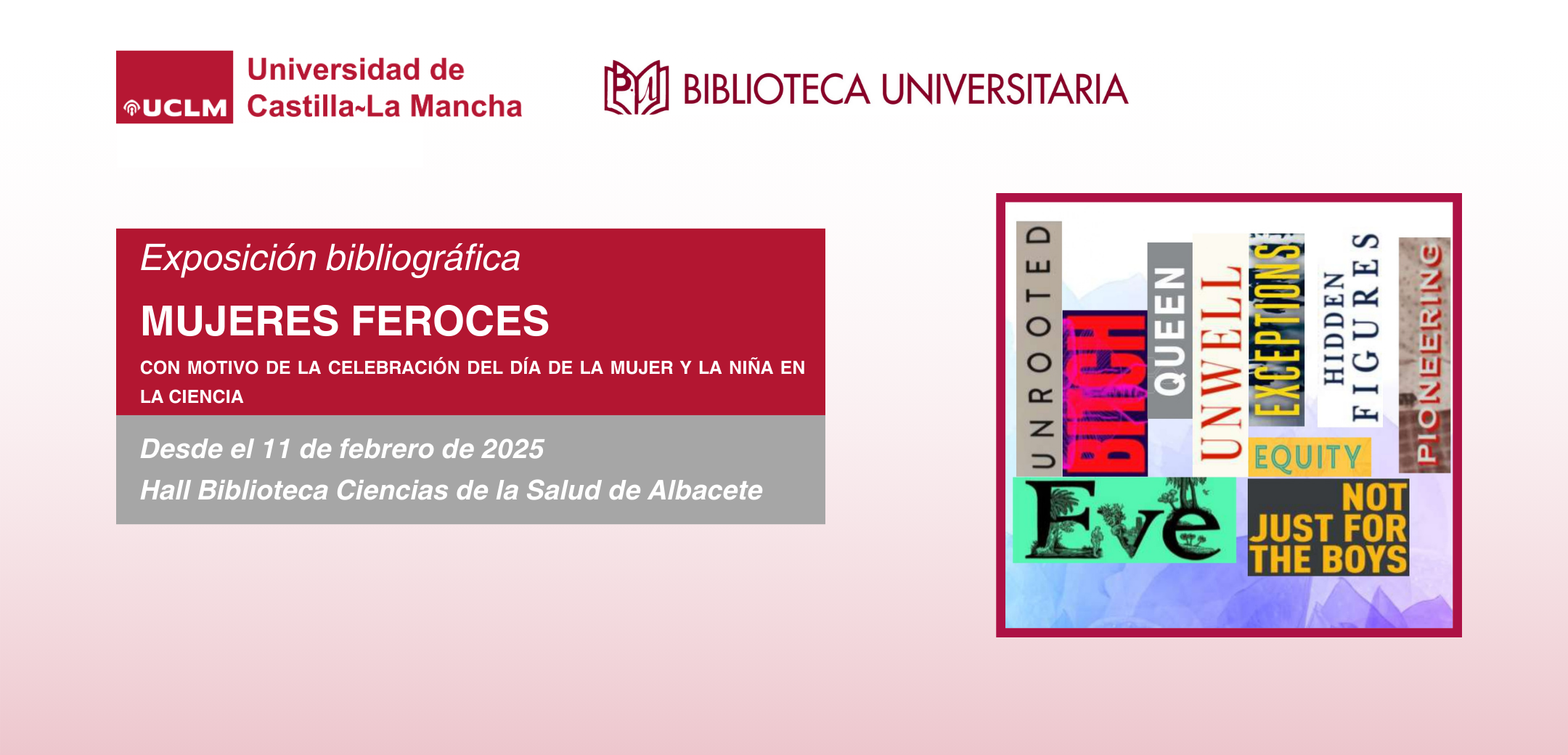 Exposición bibliográfica Biblioteca de Ciencias de la Salud del Campus de Albacete