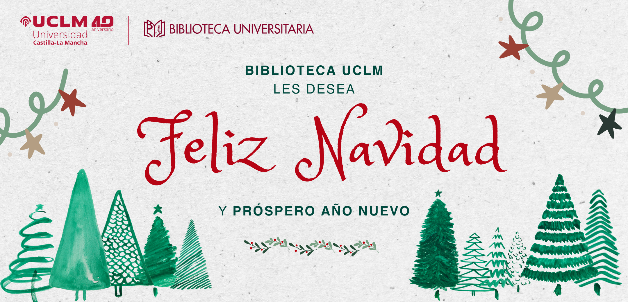 ¡La Biblioteca de la Universidad de Castilla-La Mancha os desea Feliz Navidad!