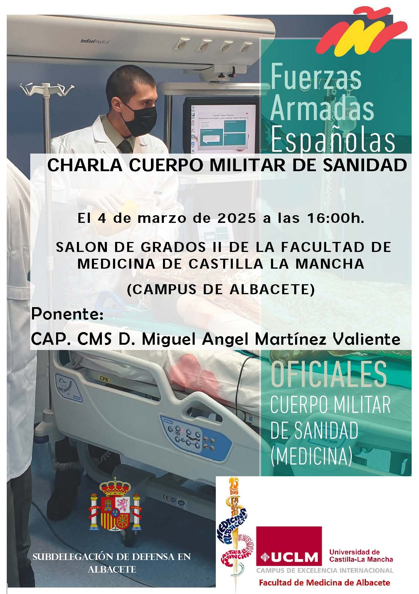 CARTEL CHARLA CUERPO MILITAR DE SANIDAD 25