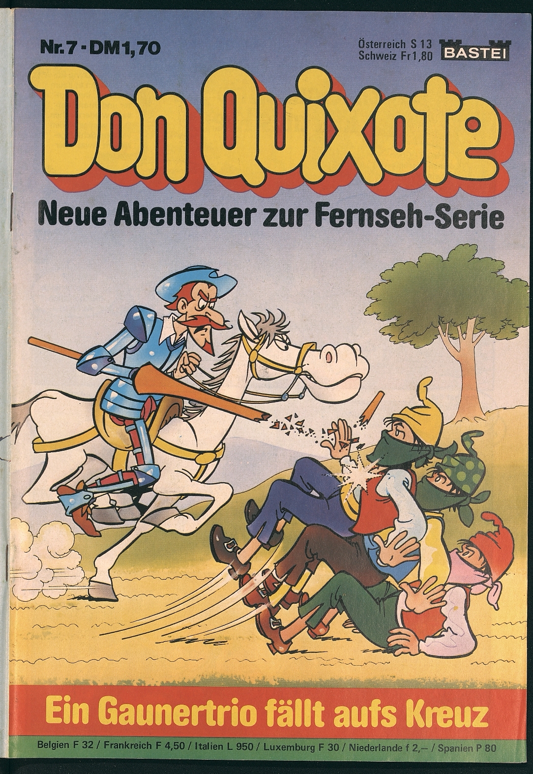 Don Quixote : der trick des falschen grafen: neue abenteuer zur Fernseh-Serie. köln : Bastei, [1981] 