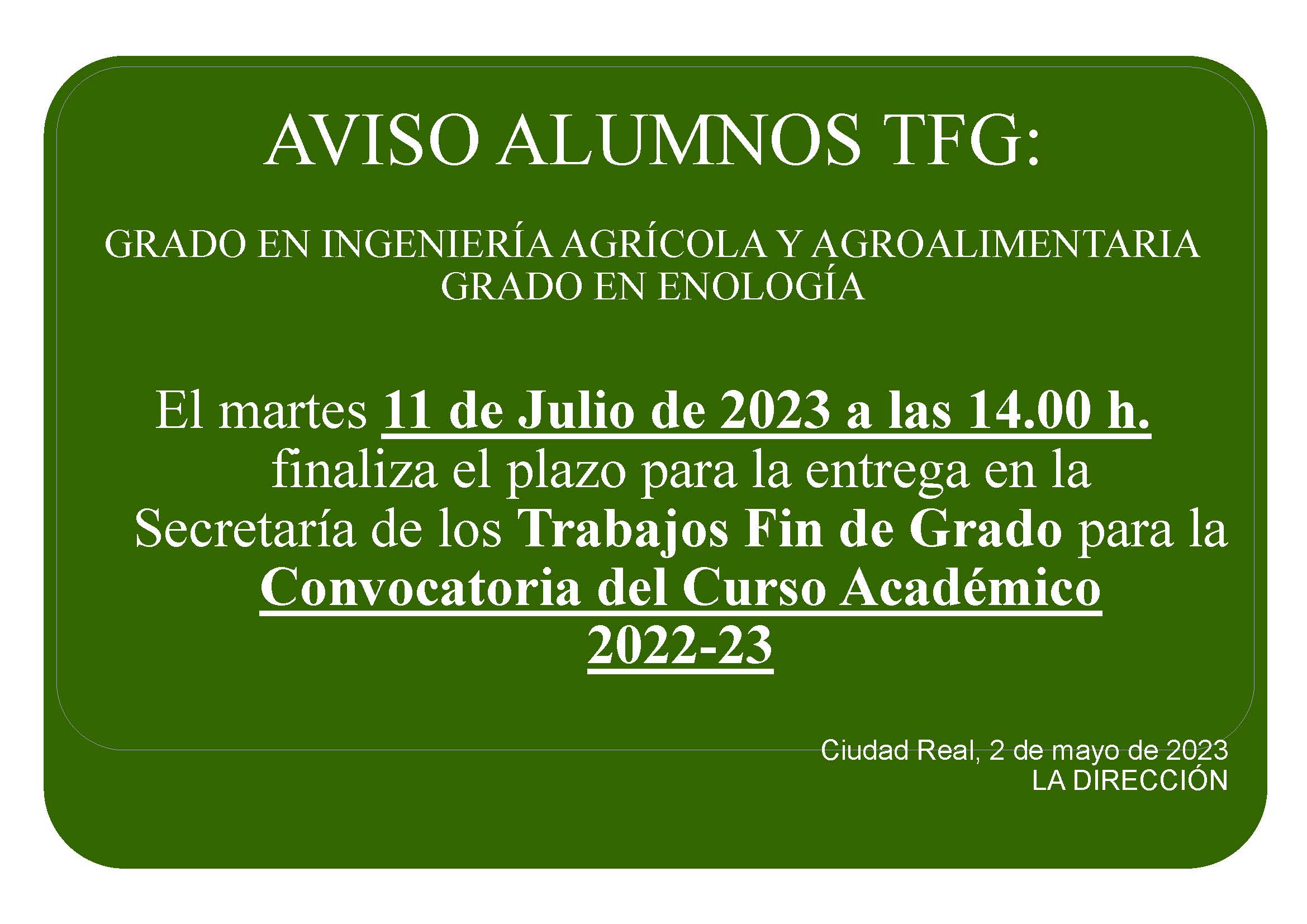 Cartel TFG