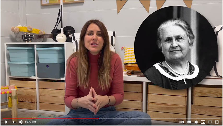 La profesora María José Sánchez presenta a María Montessori
