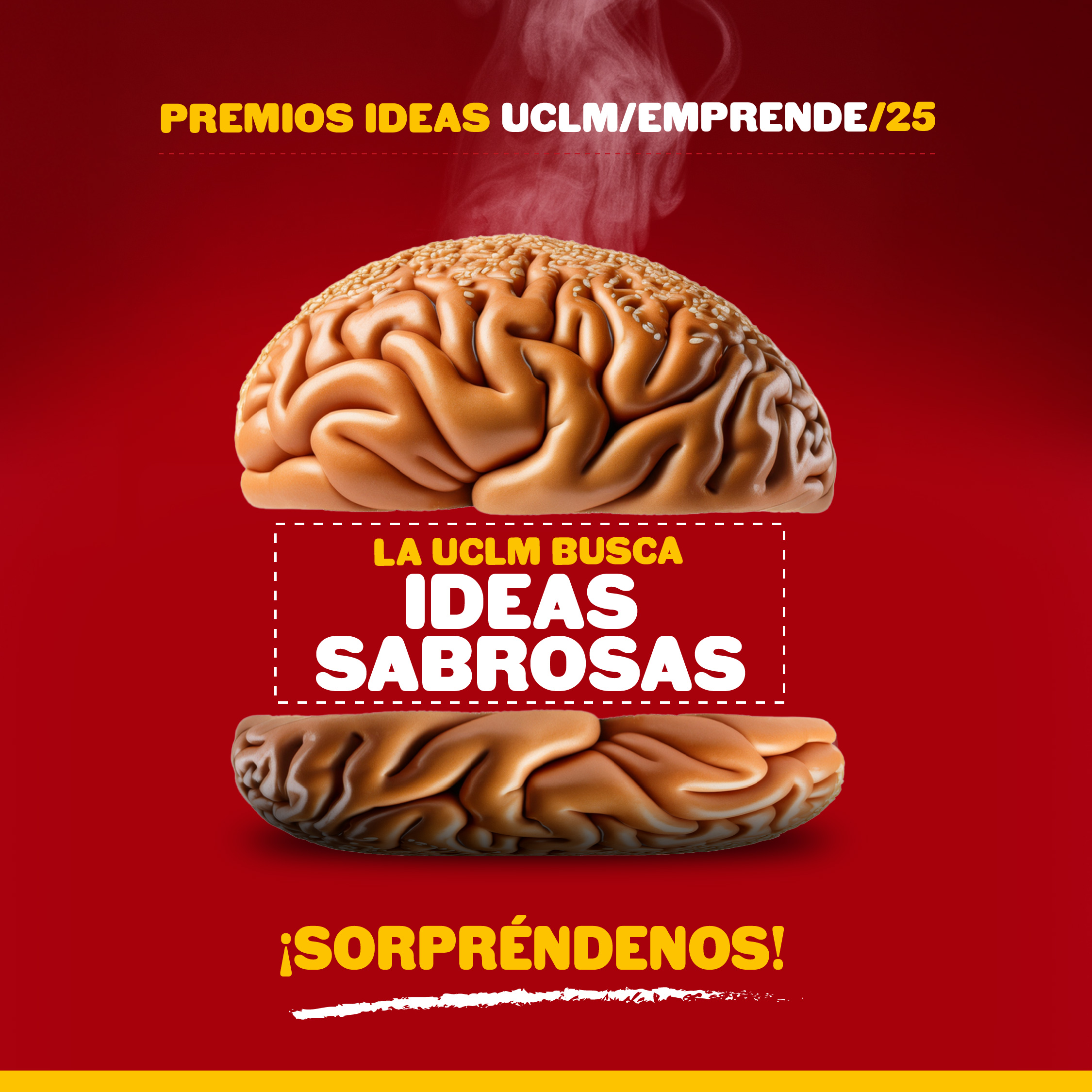 Imagen de hamburguesa hecha con cerebro
